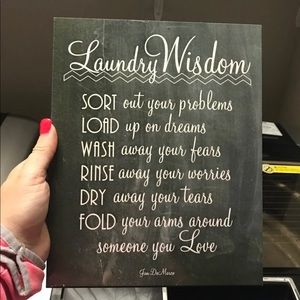 8x10 Wooden Laundry Wisdom Sign